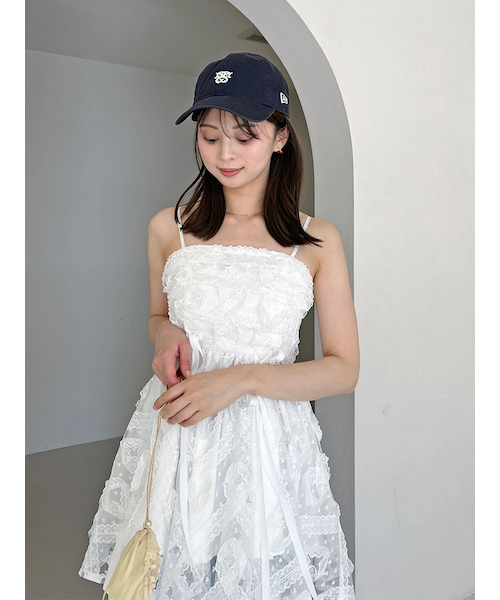 タグ付き SNIDEL チュールぺプラムブラウス BLK チュールペプラムブラウス｜スナイデルの通販｜&mall（アンドモール