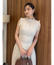 ノースリーブプリントワンピース