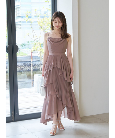 アシメントリーティアードキャミワンピース