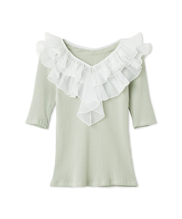 フリルカラーカットプルオーバー