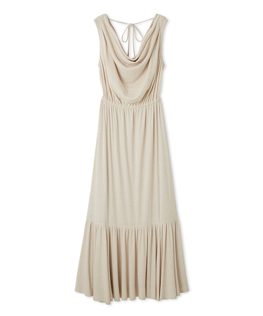 【WEB限定カラーあり】ドレープネックカットワンピース