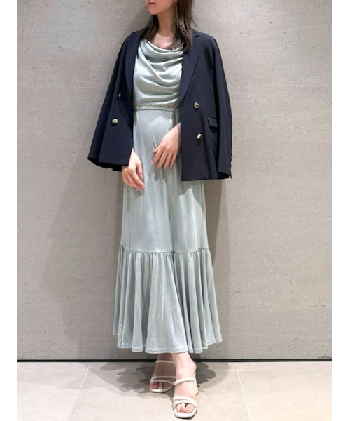 WEB限定カラーあり】ドレープネックカットワンピース｜スナイデルの