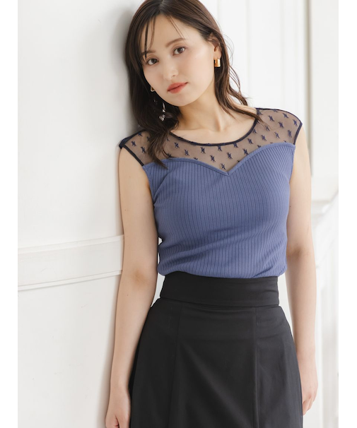 シアー切替カットプルオーバー