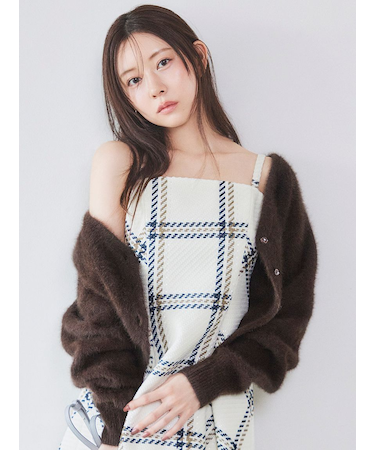 フォックスファーショートカーディガン