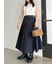 ベルト付きプリーツロングスカート