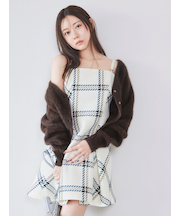 【WEB限定】ロービングチェックミニワンピース