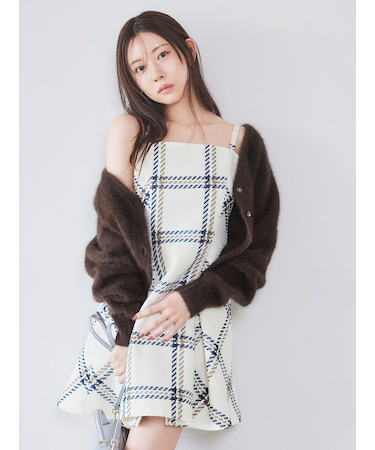 【WEB限定】ロービングチェックミニワンピース