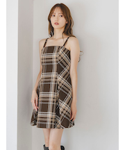 【WEB限定】ロービングチェックミニワンピース
