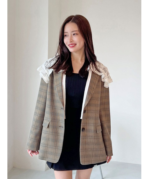 レースカラーテーラードジャケット