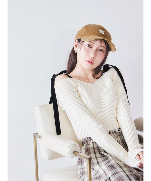 ショルダーリボンオフショルニットプルオーバー｜スナイデルの通販