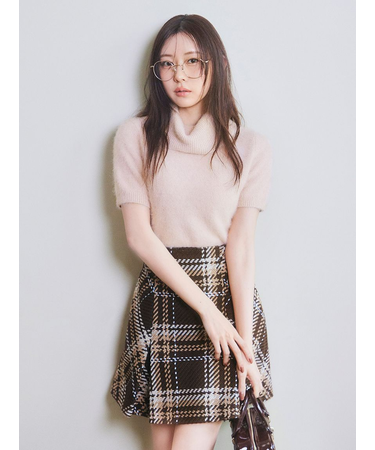 Sustainableロービングチェックミニスカート
