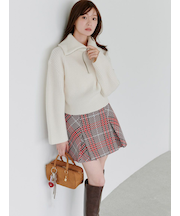 Sustainableロービングチェックミニスカート