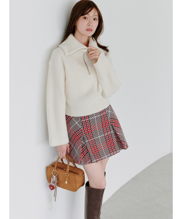 Sustainableロービングチェックミニスカート