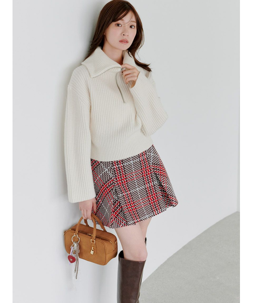 Sustainableロービングチェックミニスカート