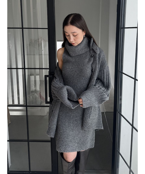 タートルネックミニニットワンピース｜スナイデルの通販｜&mall