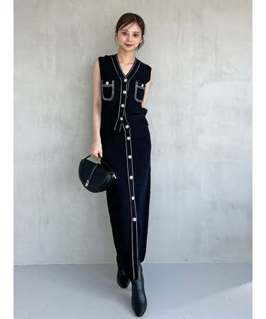 Sustainableストラクチャーニットスカート