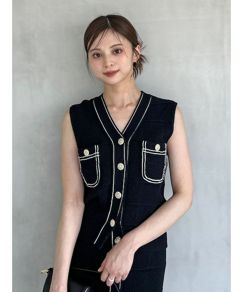 【新品】スナイデル　Sustainableストラクチャーニットジレ Sustainableストラクチャーニットジレ｜スナイデルの通販｜&mall