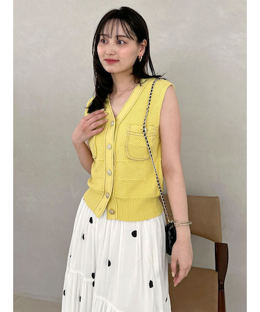 Sustainableストラクチャーニットジレ