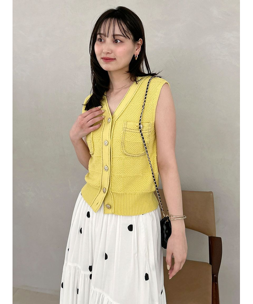 Sustainableストラクチャーニットジレ