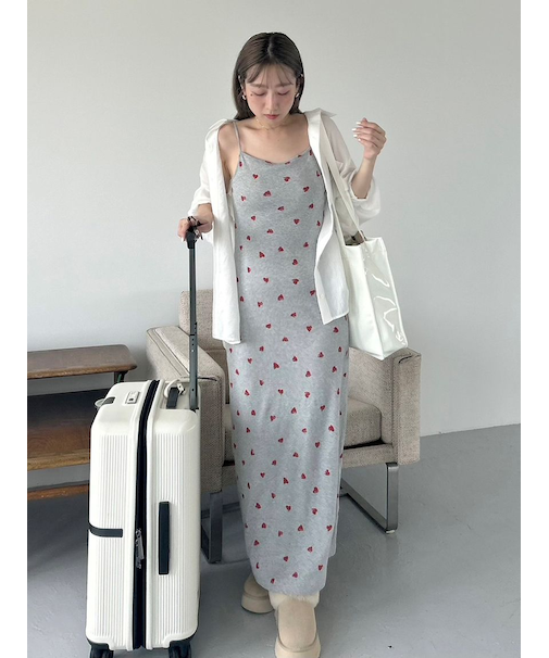 カップインカットキャミワンピース