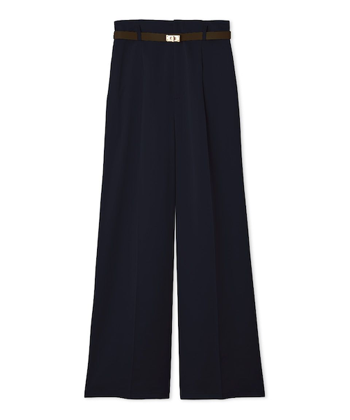 サテンワイドパンツ