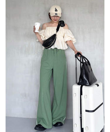 【WEB限定カラーあり】UVカットスウェットワイドパンツ