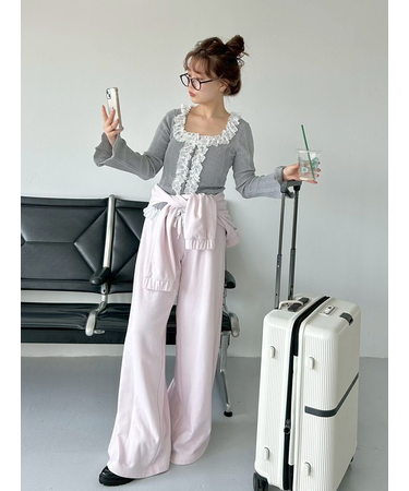 【WEB限定カラーあり】UVカットスウェットワイドパンツ