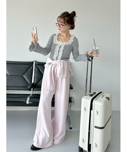 【WEB限定カラーあり】UVカットスウェットワイドパンツ