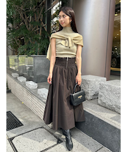 フロントジップフレアスカート