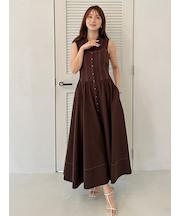 Sustainableコルセットディテールシャツワンピース
