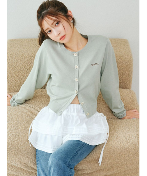 ドローストリングフリルレースベルト