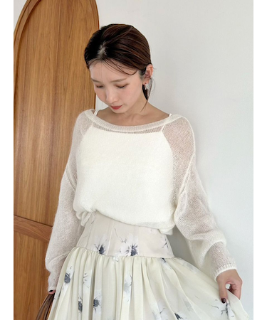 【WEB限定カラーあり】シアーモヘヤルーズプルオーバー
