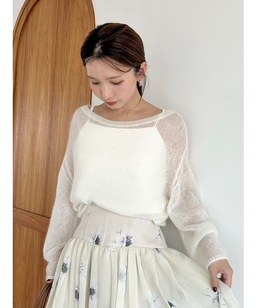 【WEB限定カラーあり】シアーモヘヤルーズプルオーバー