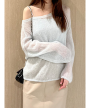 【WEB限定カラーあり】シアーモヘヤルーズプルオーバー