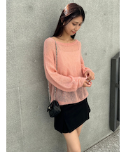 【WEB限定カラーあり】シアーモヘヤルーズプルオーバー