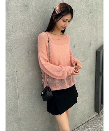 【WEB限定カラーあり】シアーモヘヤルーズプルオーバー