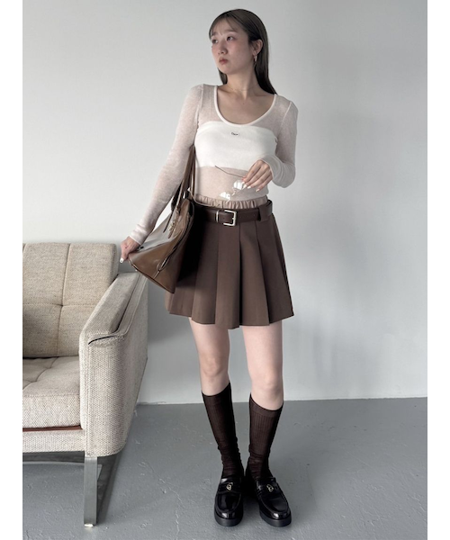 レイヤードデザインプリーツスカショ｜スナイデルの通販｜&mall