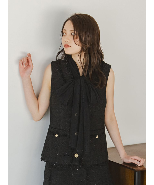 SNIDEL スナイデル ツイード ジレ ツイードジレ(ベスト・ジレ)｜アウター｜SNIDEL(スナイデル)の