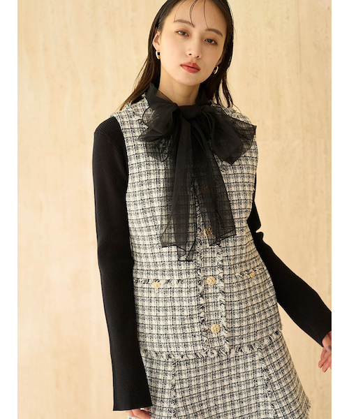 SNIDEL スナイデル ツイード ジレ ツイードジレ｜スナイデルの通販｜&mall（アンドモール）三井