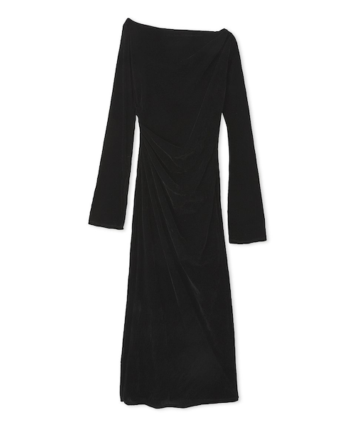 フロッキーベロアドレープドレス｜スナイデルの通販｜&mall（アンド