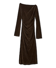 フロッキーベロアドレープドレス