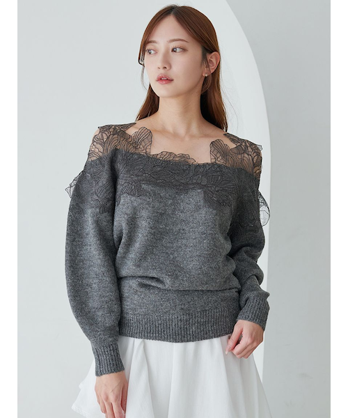 レーストリミングニットプルオーバー｜スナイデルの通販｜&mall