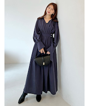 バリエカシュクールシャツワンピース