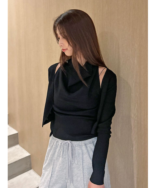 ノースリーブニットアンサンブル