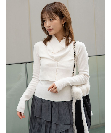 ノースリーブニットアンサンブル