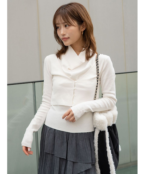 ノースリーブニットアンサンブル