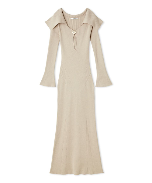 Sustainableデザインフロントニットワンピース｜スナイデルの通販