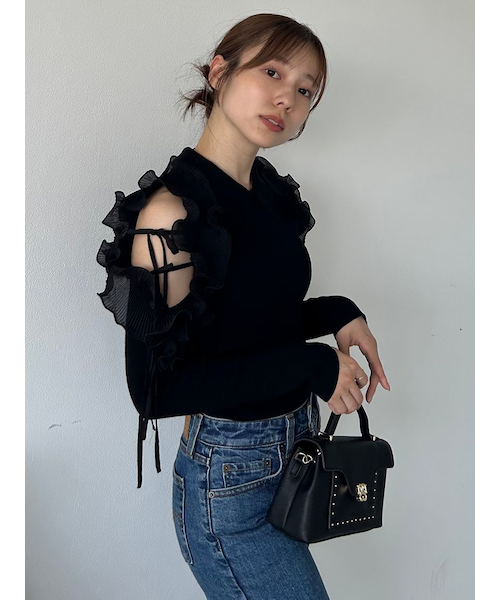 SNIDEL スナイデル プリーツフリルニットプルオーバー SNIDEL｜プリーツフリルニットプルオーバー | Rakuten Fashion