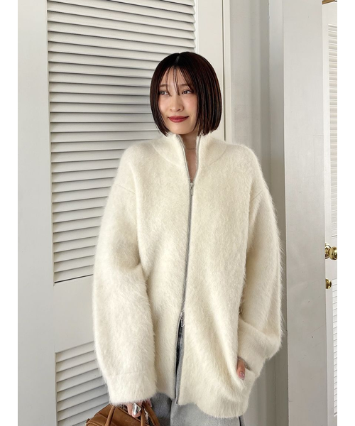 snidel アルパカシャギージップコート アルパカシャギージップコート｜スナイデルの通販｜&mall（アンド