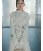 ウールカシミヤスタンドカラーコート